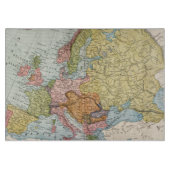 PLANCHE À DÉCOUPER CARTE : L'EUROPE, 1885 (Devant)
