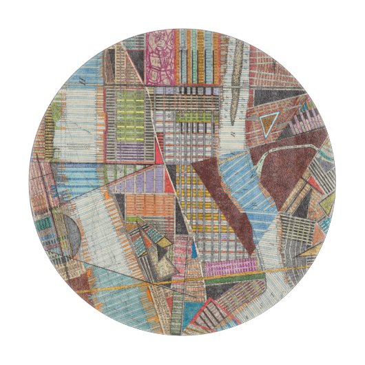 Planche À Découper Carte moderne de New York II (Devant)