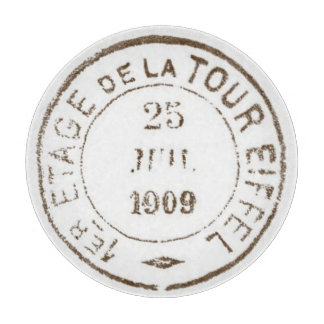 Planche À Découper Carte Postmark Postale Tour Eiffel Vintage
