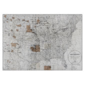 PLANCHE À DÉCOUPER CARTE : RÉSERVATIONS, 1888 (Devant)