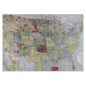 PLANCHE À DÉCOUPER CARTE : RÉSERVATIONS, 1892 (Devant)