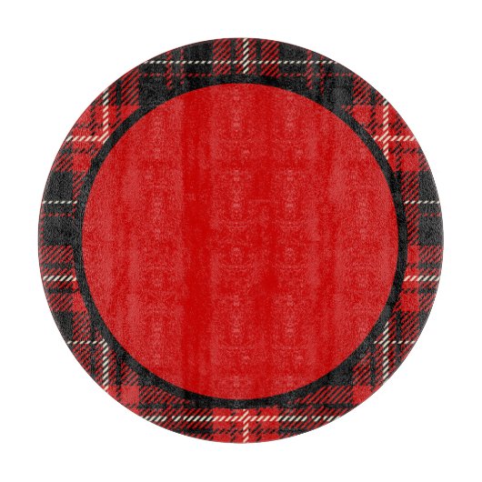 Planche À Découper Carte rouge noire découpée (Devant)