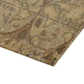 Planche À Découper Carte vintage du monde (Coin)