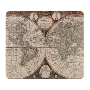Planche À Découper Carte vintage du monde (1766)
