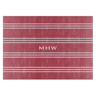Planche À Découper Cartes de découpe monogramme personnalisées