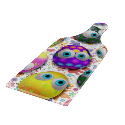Planche À Découper Cartographie des oeufs de Pâques mignons (Coin)