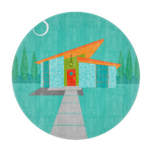 Planche À Découper Cartoon de l'âge de l'espace Maison de coupe en ve