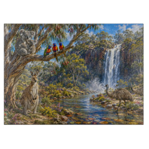 Planche À Découper Cascade majestueuse de la faune australienne