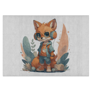 Planche À Découper Casque pour bébé fox amusant