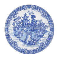 Casserole de cerfs de saule bleu Pagode antique Ph