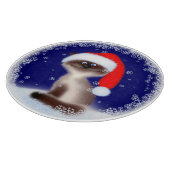 Planche À Découper Cat à Santa Hat (Coin)