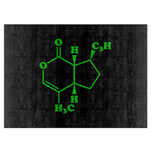 Planche À Découper Catnip Nepetalactone Formule chimique moléculaire (Devant)