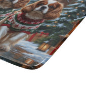 Planche À Découper Cavalier King Charles Spaniel Chiens Noël Neige (Coin)
