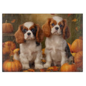 Planche À Découper Cavalier King Charles Spaniel Chiot Citrouille d'a (Devant)