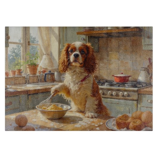 Planche À Découper Cavalier King Charles Spaniel cuisine dans la cuis (Devant)