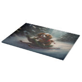 Planche À Découper Cavalier King Charles Spaniel neige de Noël (Coin)