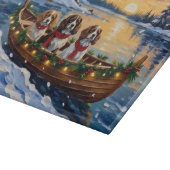 Planche À Découper Cavalier King Charles Spaniel Noël Bateau (Coin)