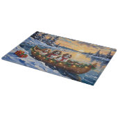 Planche À Découper Cavalier King Charles Spaniel Noël Bateau (Coin)