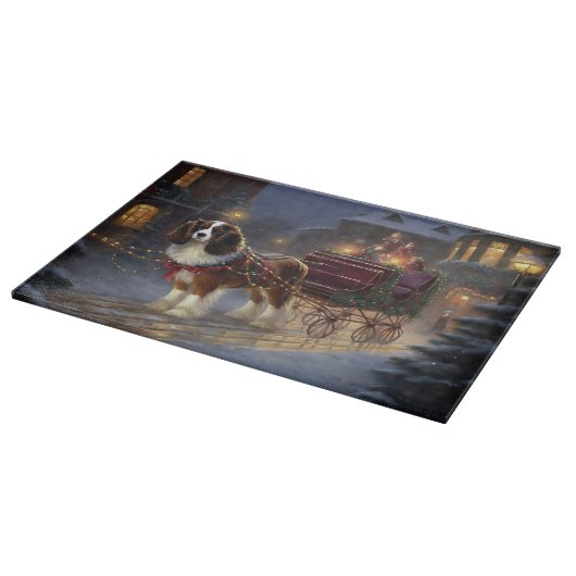 Planche À Découper Cavalier King Charles Spaniel Noël Festive (Coin)