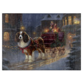 Planche À Découper Cavalier King Charles Spaniel Noël Festive (Devant)