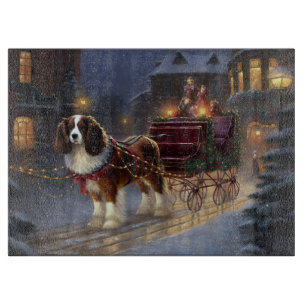 Planche À Découper Cavalier King Charles Spaniel Noël Festive