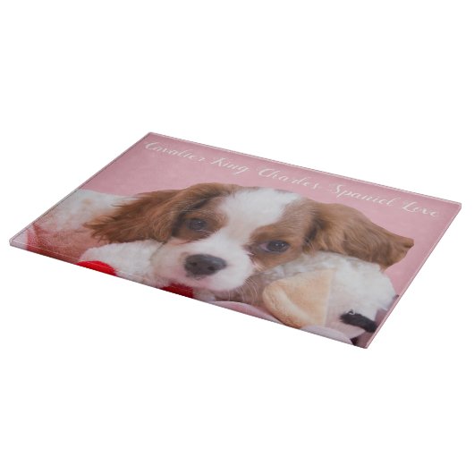 Planche À Découper Cavalier King Charles Spaniel Puppy Cutboard (Coin)