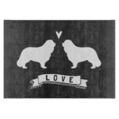 Planche À Découper Cavalier King Charles Spaniel Silhouettes Amour (Devant)