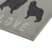 Planche À Découper Cavalier King Charles Spaniel Silhouettes Amour (Coin)
