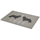 Planche À Découper Cavalier King Charles Spaniel Silhouettes Amour (Coin)