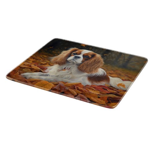 Planche À Découper Cavalier King en automne Feuilles automne Inspirat (Coin)