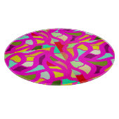 Planche À Découper Célébration avec un design en mosaïque rose (Coin)