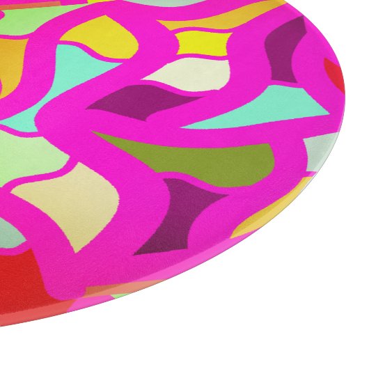 Planche À Découper Célébration avec un design en mosaïque rose (Coin)