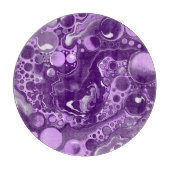 Planche À Découper Cellules d'art fluides en marbre violet (Devant)