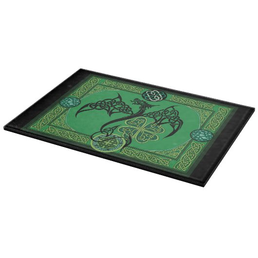 Planche À Découper Celtique irlandais de dragon vert (Coin)