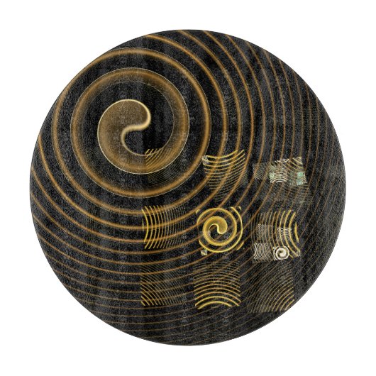 Planche À Découper Cercle d'art Abstrait de l'hypnose (Devant)