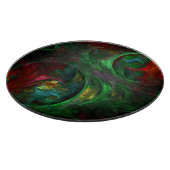 Planche À Découper Cercle d'art Abstrait vert Genesis (Coin)