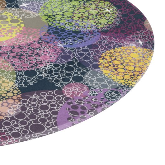 Planche À Découper Cercle de points Polka de la Cute Abstraite (Coin)