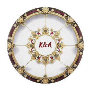 Planche À Découper Cercle d'Or Style Élégant pour la Maison Luxe