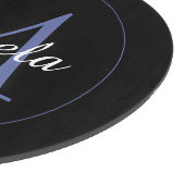 Planche À Découper Cercle minimal moderne nom initial monogramme mode (Coin)