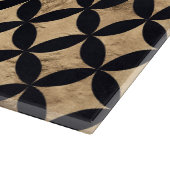 Planche À Découper Cercle rose en or diamant sur arrière - plan noir (Coin)