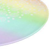 Planche À Découper Cercles arc-en-ciel pastel en cercles (Coin)