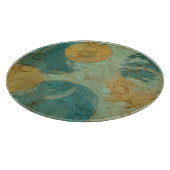 Planche À Découper Cercles bleus et jaunes (Coin)