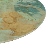 Planche À Découper Cercles bleus et jaunes (Coin)