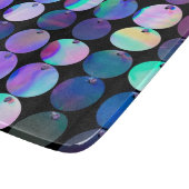 Planche À Découper Cercles bleus mauves d'irruption métallique (Coin)