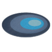 Planche À Découper Cercles bleus rétro (Coin)