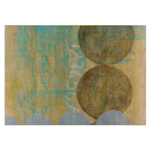 Planche À Découper Cercles Brown et gris foncés avec des nombres