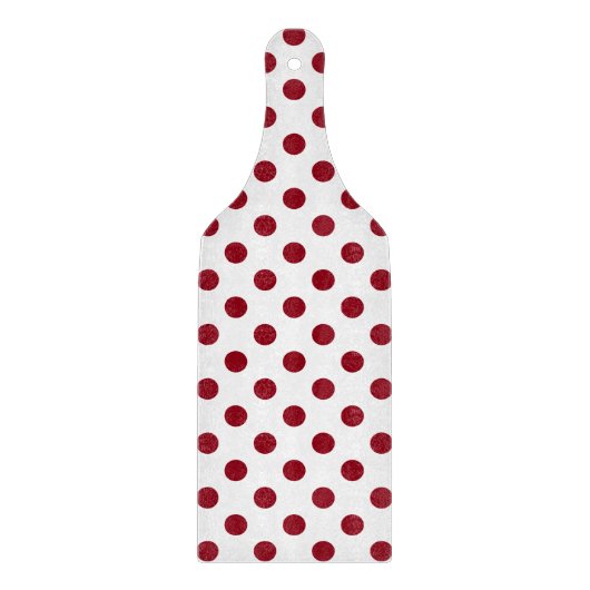 Planche À Découper Cercles de points rouges carmin (Devant)