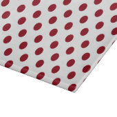 Planche À Découper Cercles de points rouges carmin (Coin)