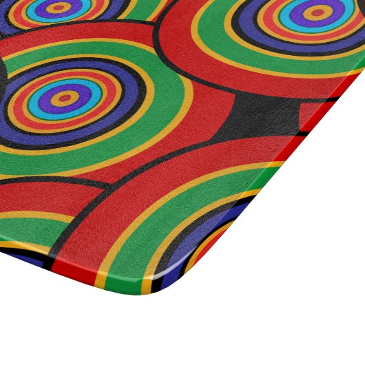 Planche À Découper Cercles et anneaux rétro (Coin)