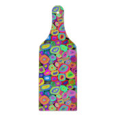 Planche À Découper Cercles funky peints Abstraits modernes (Devant)